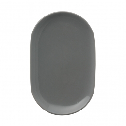 Тарелка сервировочная Cafe concept, 19.6х12.5 см, темно-серая