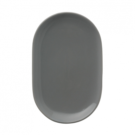 Тарелка сервировочная Cafe concept, 19.6х12.5 см, темно-серая