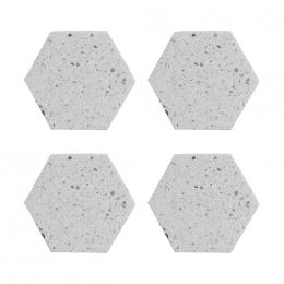 Набор из 4 подставок из камня Elements Hexagonal, 10 см