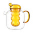 Чайник стеклянный с двумя чашками Smart Solutions, 1,2 л, желтый