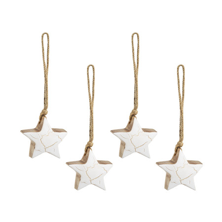 Набор елочных украшений Tkano New Year Essential Marble Stars, 4 шт.