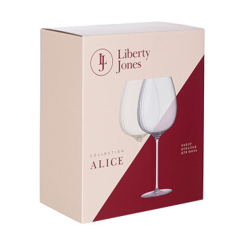 Набор бокалов для вина Liberty Jones Alice в подарочной упаковке, 800 мл, 2 шт.
