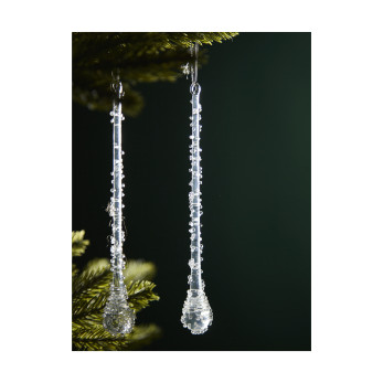Набор ёлочных украшений Tkano New Year Essential Fancy Icicles и Icy Sparkles, 12 шт.